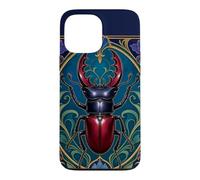Art Nouveau Stag Beetle Insect Entomology Design Case for iPhone 13 Pro Max