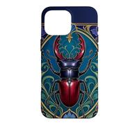 Art Nouveau Stag Beetle Insect Entomology Design Case for iPhone 16 Pro Max
