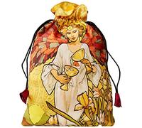 Art Nouveau Tarot Bag: Satin printed tarot bag