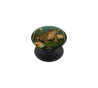 Art Nouveau Toad Water Lily Pond Amphibian PopSockets Adhesive PopGrip