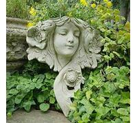 Art Nouveau Wall Planter Statue | Reconstituted Stone Concrete Outdoor Decoration Garden Ornament