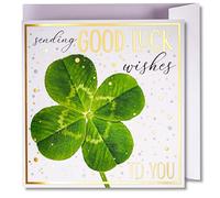 Art Nuvo Card for good luck - happy card with envelope full of shine and shimmering light reflected in the glittering number and colourful prints