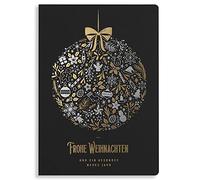 Art Nuvo - Exclusive Christmas Cards No. 47 - Set of 10 Same Cards, 120 x 170 mm, Gold Plated and Embossed Christmas Motifs - Made from Jewellery Paper and Colourful Paper with Inserts and Around