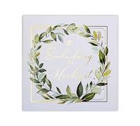 art nuvo Wedding Invitations Set of 20 135 x 135 mm with Printable Inserts and Envelopes for Wedding - Gold Plated Pattern