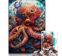 Art Octopus Jigsaws 1000 Pieces for Teenagers,Staycation Kill Time Every Piece Is Unique - Challenging Family Fun Game (50x75cm)