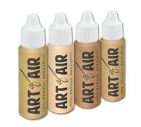 Art of Air 4pc FAIR Complexion Professional Airbrush Cosmetic Makeup Set 1/2 oz bottles