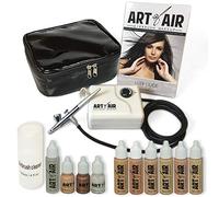 Art of Air Professional Airbrush Cosmetic Makeup System / Fair to Medium Shades 6 Piece Foundation Set with Blush, Bronzer, Shimmer and Foundation