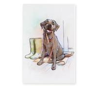 Art of Arora 2851 Black Labrador Ceramic Tile Picture Plaque Wall Art 30 x 20cm