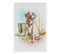 Art of Arora 2854 Golden Labrador Ceramic Tile Picture Plaque Wall Art 30 x 20cm