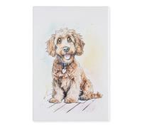 Art of Arora 2858 Poodle Cross Ceramic Tile Picture Plaque Wall Art 30 x 20cm