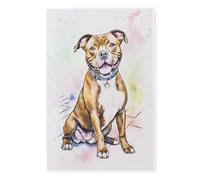 Art of Arora 2861 Staffordshire Bull Terrier Ceramic Tile Picture Plaque Wall Art 30 x 20cm