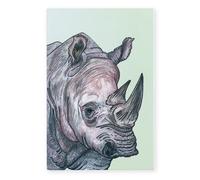 Art of Arora 2934 Rhino Ceramic Tile Picture Plaque Wall Art, 30 x 20cm