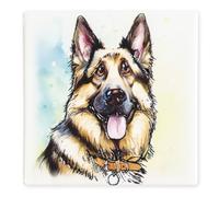Art of Arora 2956 German Shepherd Ceramic Coaster 10 x 10cm