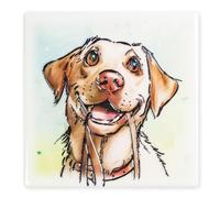 Art of Arora 2957 Yellow Labrador Ceramic Coaster 10 x 10cm