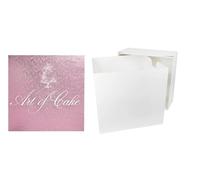 Art of Cake 12mm Thick Cake Board and Box -12 inch Square Cake Board and White Tall Box(12 in -Light Pink)