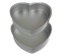 Art of Cake PME HRT12"x 2" deep (set of 2) set of two same size Heart shape anodises aluminium Baking Tins 12" inch,wide and 2 inch deep (Set of 2)