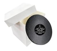 Art of Cake® Tall White Extra Deep Cake Box with Lid and Round Black Cake Drum Board Combo Pack for High Celebration, Wedding, Birthday Cakes 12 Inch
