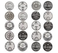 Art Of Creation Ceramic Door Knobs Clock Design Assorted Handmade VintageLook Shabby Chic Interior Furniture Cabinet Cupboard Wardrobe Drawers Pulls Handles Set of 10