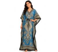 Art Of Creation Women's Casual 100% Polyester Kaftan Dress, Maxi Kaftan Dress, Beachwear Cover Up (Free Size with Adjustable Back Strap)