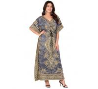 Art of Creation Womens Plus Size Kaftan Tunic Long Maxi Dress