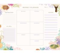 Art of Nature: Under the Sea Weekly Planner Notepad