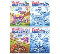 Art of Problem Solving: Beast Academy 4A + 4B Books Set (4 Books) - 4A Math Guide, 4A Math Practice, 4B Math Guide, 4B Math Practice