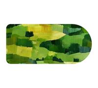 Art Oil Abstract Green Field Mouse Pad, Large Gaming Keyboard Mat with Non-Slip Rubber Base, Big Extended Desk Protector for Home Office, 29.1’’ x 13.8’’
