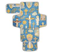 Art Oil Painting Church Blue Reusable Changing Pads with Tissue Pocket Baby Portable Changing pad with Built-in Pillow cambiador de pa?ales para Bebes