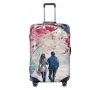 Art Oil Painting Luggage Cover Elastic Suitcase Protector Ftis 18-21 Inch Suitcase Cover for Luggage