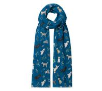 Art on Scarves Lightweight Scarf Made from Recycled Plastic Bottles, Eco-Friendly Sustainable Pashmina, Soft Shawl for Women, Machine Washable Gift-Ready, Dogs Print