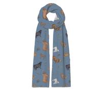 Art on Scarves Lightweight Scarf Made from Recycled Plastic Bottles, Eco-Friendly Sustainable Pashmina, Soft Shawl for Women, Machine Washable Gift-Ready, Highland Cows Print