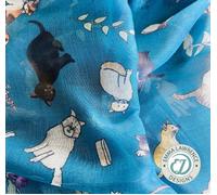 Art on Scarves Recycled Bottle Scarf - Cats
