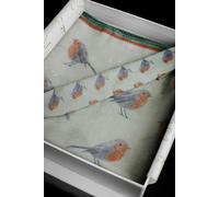 Art on Scarves Recycled Bottle Scarf - Christmas Robins Gift Set