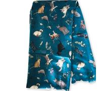 Art on Scarves Womens Scarf Made from Recycled Plastic Bottles (Cat) - Luxuriously Soft & Silky Designer Accessory with Original Prints-Sustainable Fashion Statement in Recyclable Gift Tube