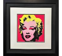 ART ON US Marilyn Monroe by Andy Warhol - Framed Wall Art - Pop Art Red Print - Silver Metal & Wood Frame - Acid-Free Archival Rag Paper Print for Home & Wall Décor 26 7/8 x 1 x 26 7/8 In - 10lb