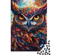 Art Owl Animals Puzzle for Adults And Teenagers 1000 Pieces Wooden Puzzles for Teenagers Gifts Brain Teaser Game 1000pcs (75x50cm)