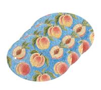 Art Painting Blue Fruit Peach Absorbent Large sponges for Cleaning Multipurpose Cleaning sponges for Household use New Home Essentials (3 Count)