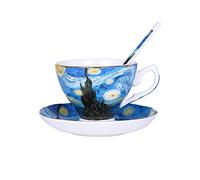 Art Painting Coffee Mugs The Starry Night Sunflowers The Sower Irises Saint-Remy Coffee Tea Cups (3 Pack)