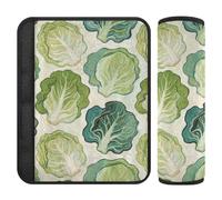 Art Painting Green Vegetable Cabbage 2 pcs Shoulder pad for Strap, Release Stress to Your Neck and Shoulders, Cover Belt car seat for Airplane
