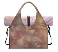 Art Painting Hand Sports Duffle Bag with Shoe Compartment Hand Weekend Overnight Bags Tote Cabin Luggage Bag for Gym Yoga Travel