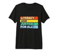 Art Painting Literacy and Justice for All Equality Movement Premium T-Shirt
