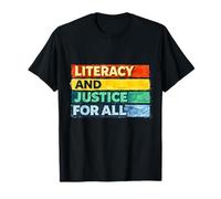 Art Painting Literacy and Justice for All Equality Movement T-Shirt