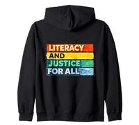 Art Painting Literacy and Justice For All Equality Movement Zip Hoodie