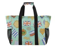 Art Paintings Vintage English Utility Bags Collapsable Water Resistant with Handles Beach Bags, Art paintings vintage English, One Size, Fashion