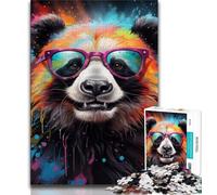 Art Panda Puzzles for Teenagers 1000 Pieces,Help The Brain Exercise Addictive Toys to Cultivate Patience Unique Challenge Game 38x26cm