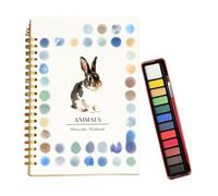 Art Paper Watercolor Workbook, 12 Color Watercolour Paint Workbooks, Beginner Friendly Water Colour Paints Books for Water Color Books Painting Supplies Beginner-Friendly Birds Watercolor Workbooks