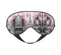 Art Paris Eiffel Tower Print Sleep Mask Eye Masks Blindfold Eye Cover Eyeshade for Night Sleeping Travel Airplane Ues