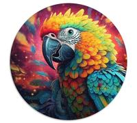Art Parrot Jigsaw Puzzles 1000 Pieces for Adults Round JigsawPuzzle 1000 Pieces for Adults Brain Teaser, Adult Game, Family Interactive Activity 67.5x67.5cm