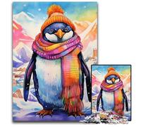 Art Penguin 1000-Piece Jigsaw Puzzle Impossible Jigsaw Puzzles for Adults for Birthdays And Holidays 50x75CM/19.68x29.52inch