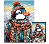 Art Penguin 1000Pc Adults Jigsaw Puzzle cardboard Jigsaw Brain-Challenging DIY Decorative Game, Family Interactive Toy 26X38CM/10.23x14.96inch